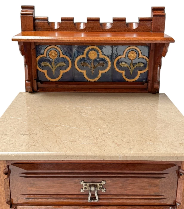 Two Arts & Crafts Nightstands by Gustave Serrurier-Bovy, 1900s